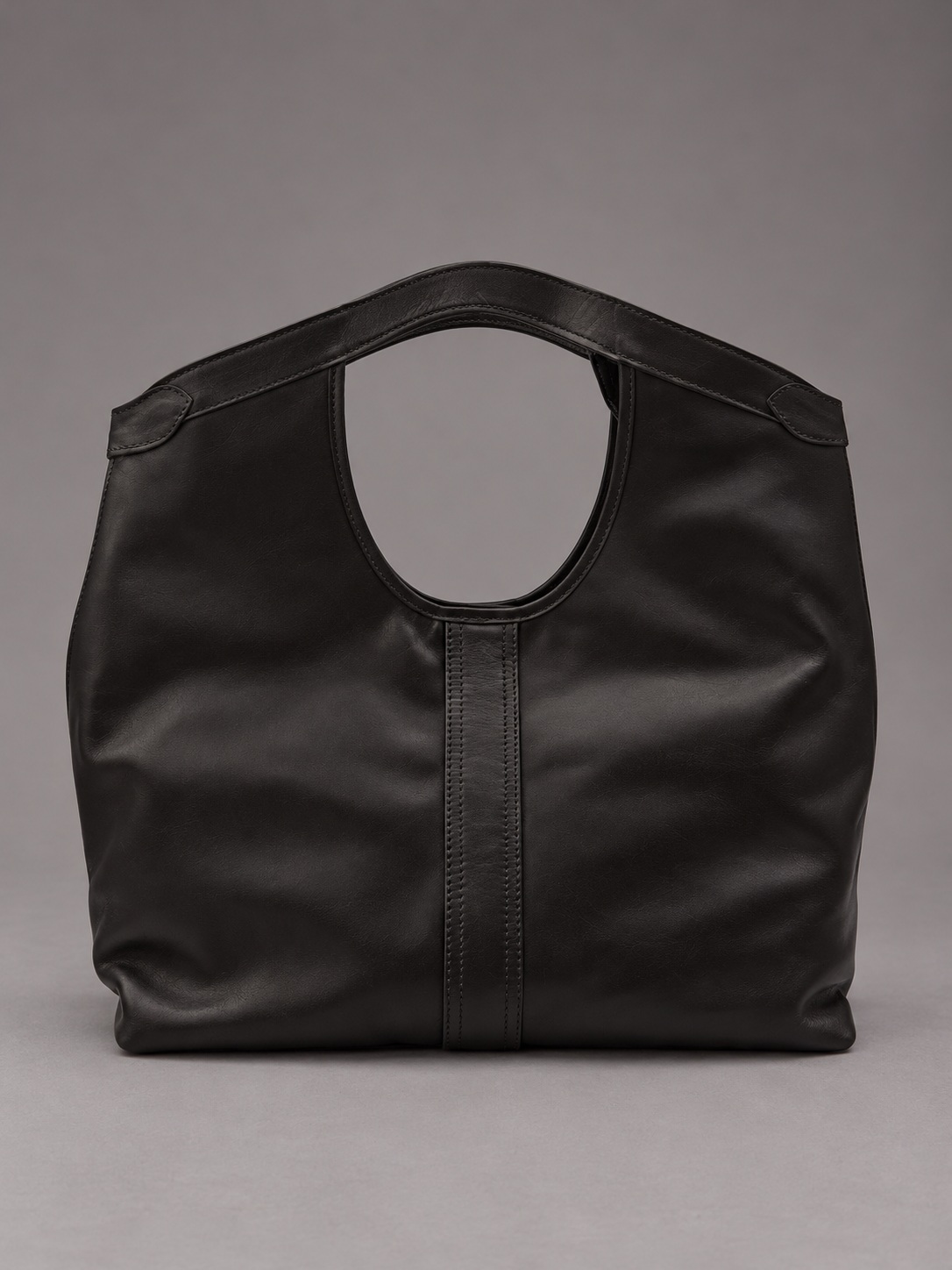 Cartera Cuero Genuino Gracia Negro Grande