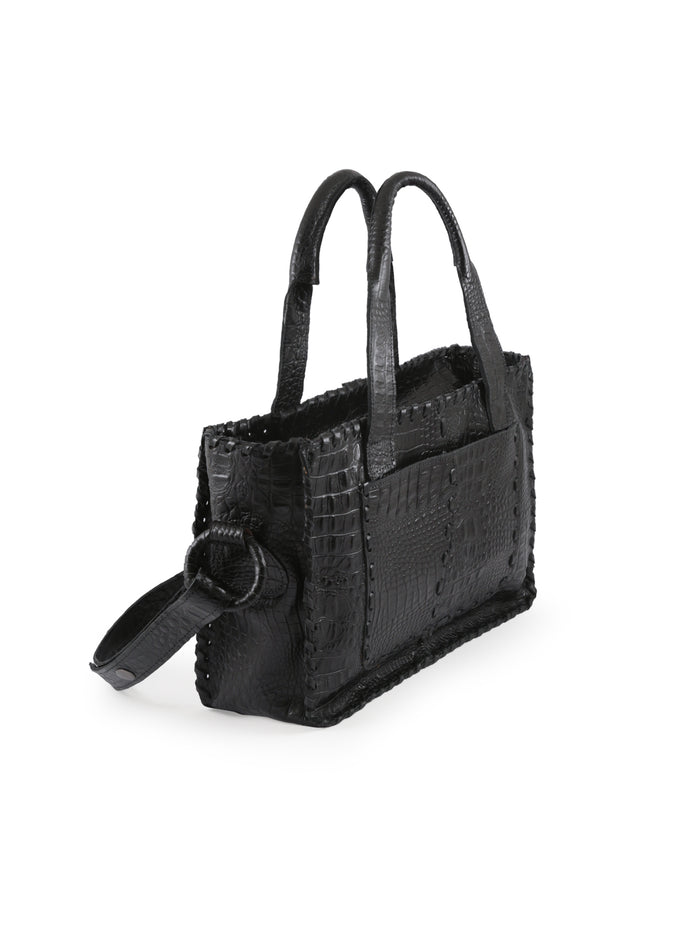 Cartera Juana M Croco Negra