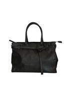 Cartera de Cuero Genuino Lia Negro