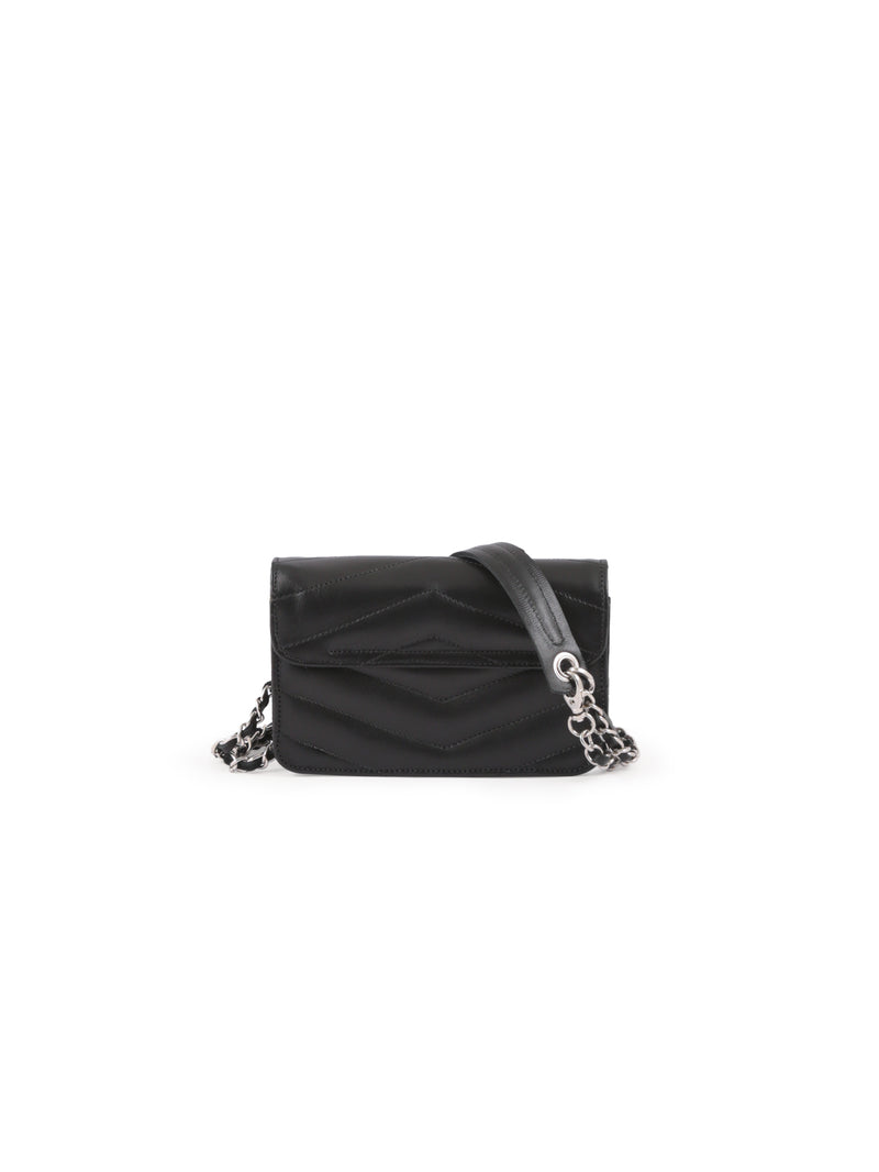 Cartera Sara Cuero Negro