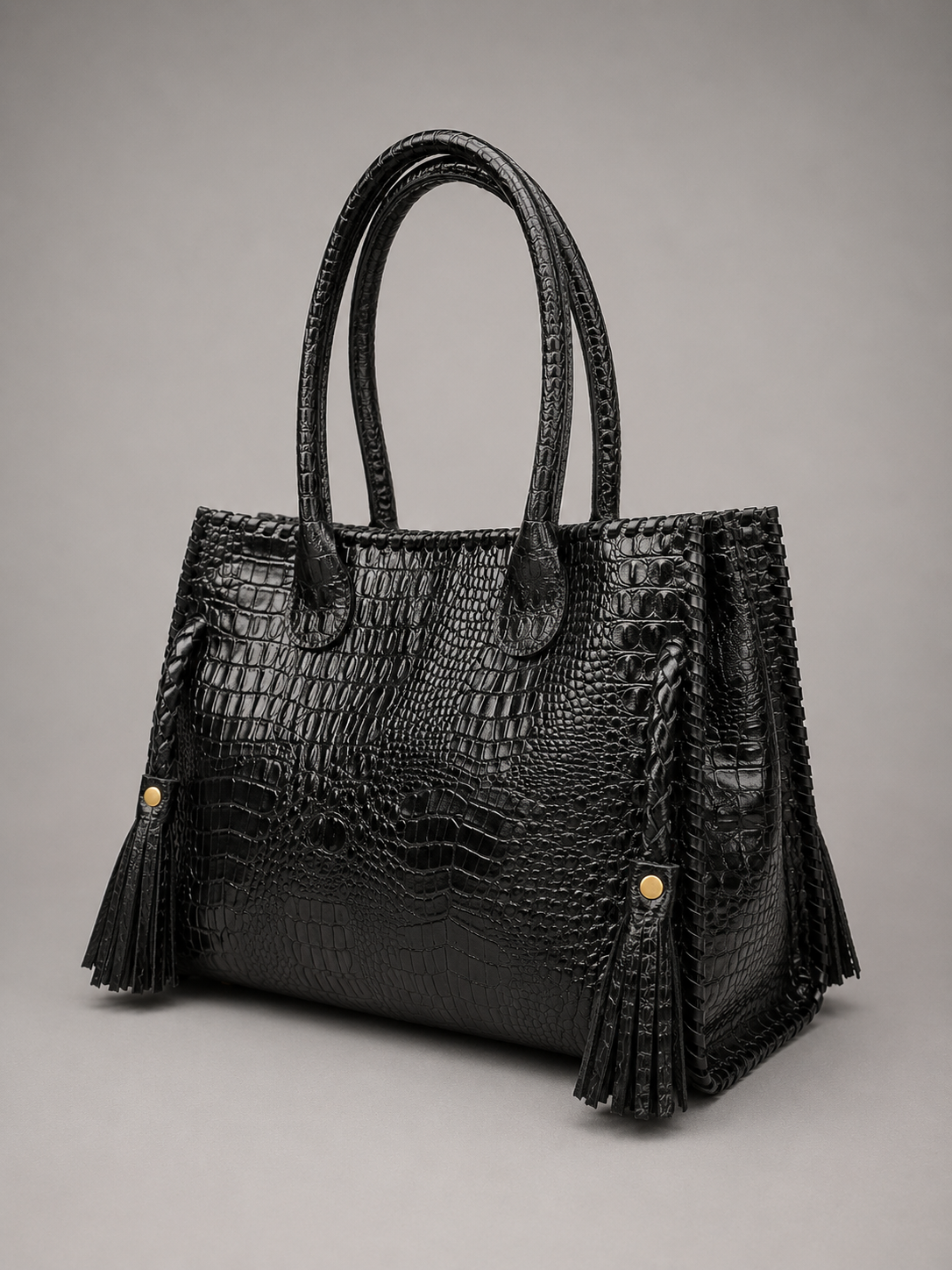 Cartera Cuero Genuino Rocio CR Negro