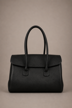 Cartera Cuero Genuino Laura Negra