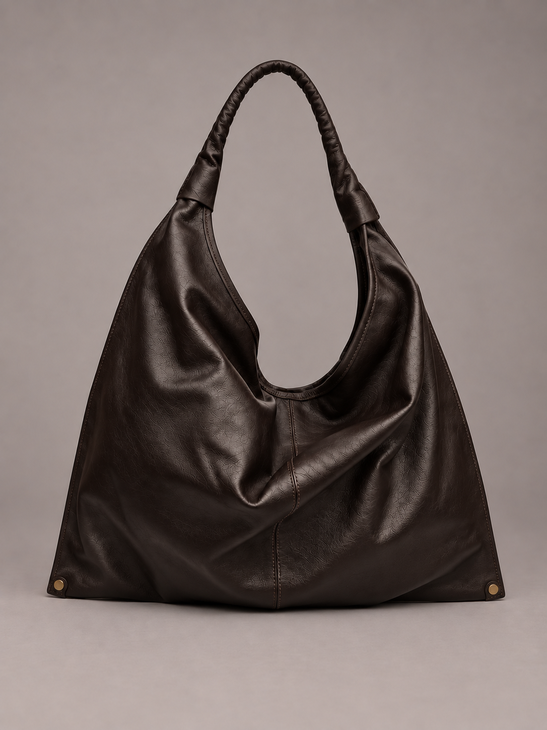 Cartera Cuero Genuino Clara Midi Chocolate Moro