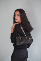 Cartera de Cuero Genuino Aurora Negro