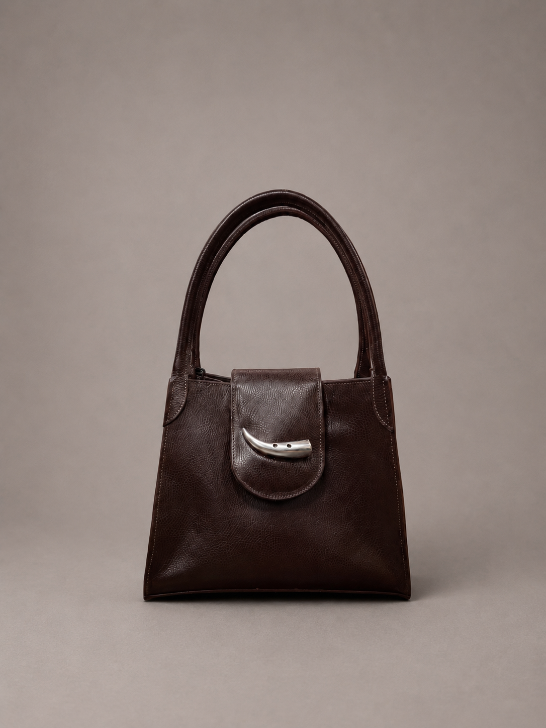 Cartera de Cuero Genuino Teresita M Chocolate