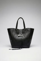 Cartera de Cuero Genuino Cecilia Negro