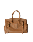 Cartera de Cuero Genuino Paz Camel