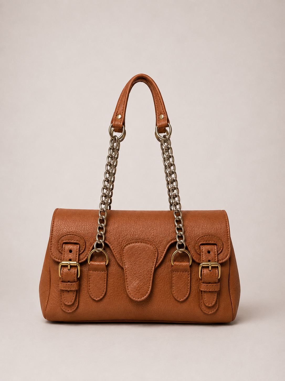 Cartera de Cuero Genuino Aurora Camel