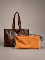 Cartera de Cuero Genuino Elisa Chocolate