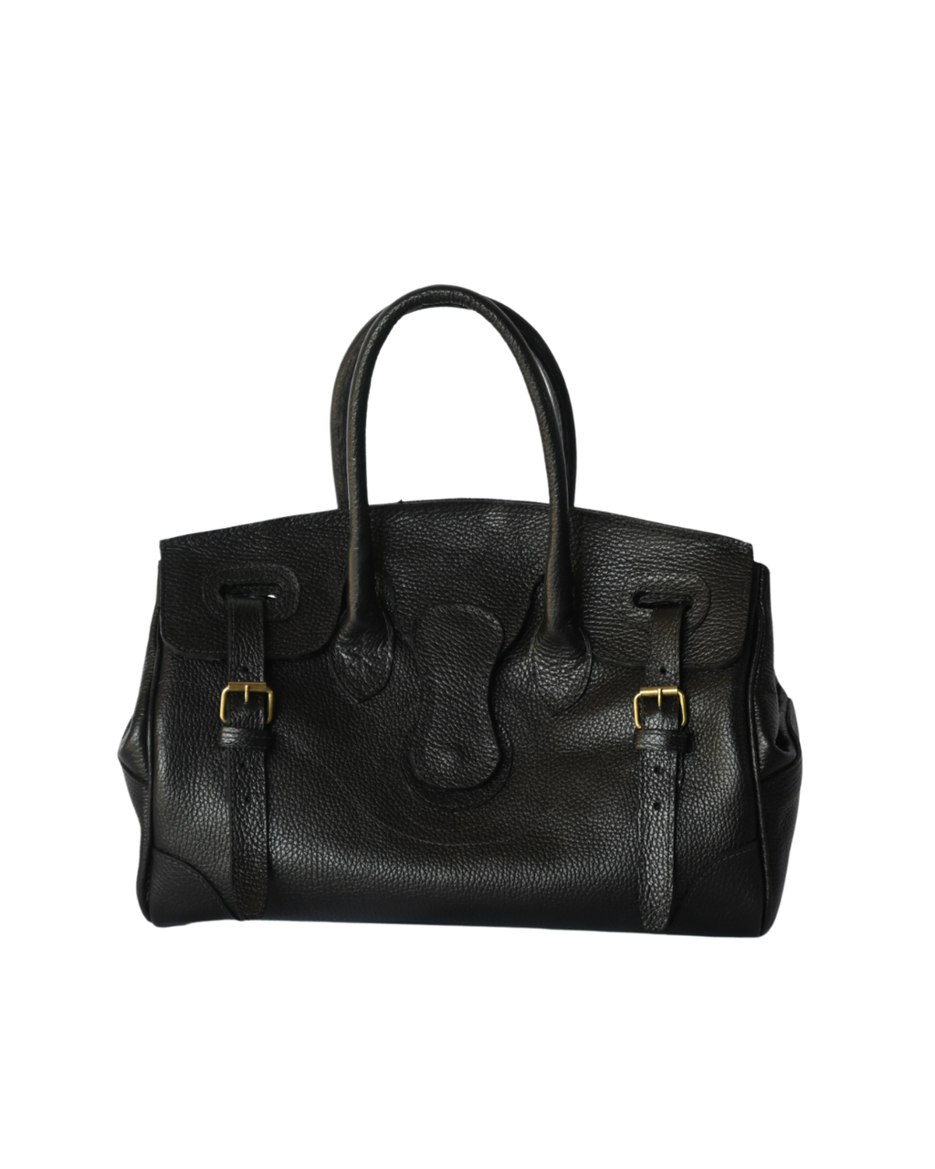 Cartera de Cuero Genuino Paz Negra