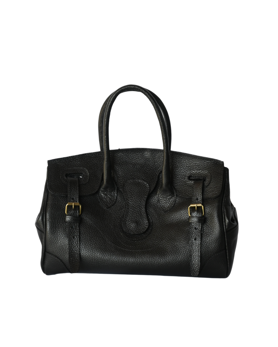 Cartera de Cuero Genuino Paz Negra