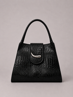 Cartera de Cuero Genuino Teresita CR Negro