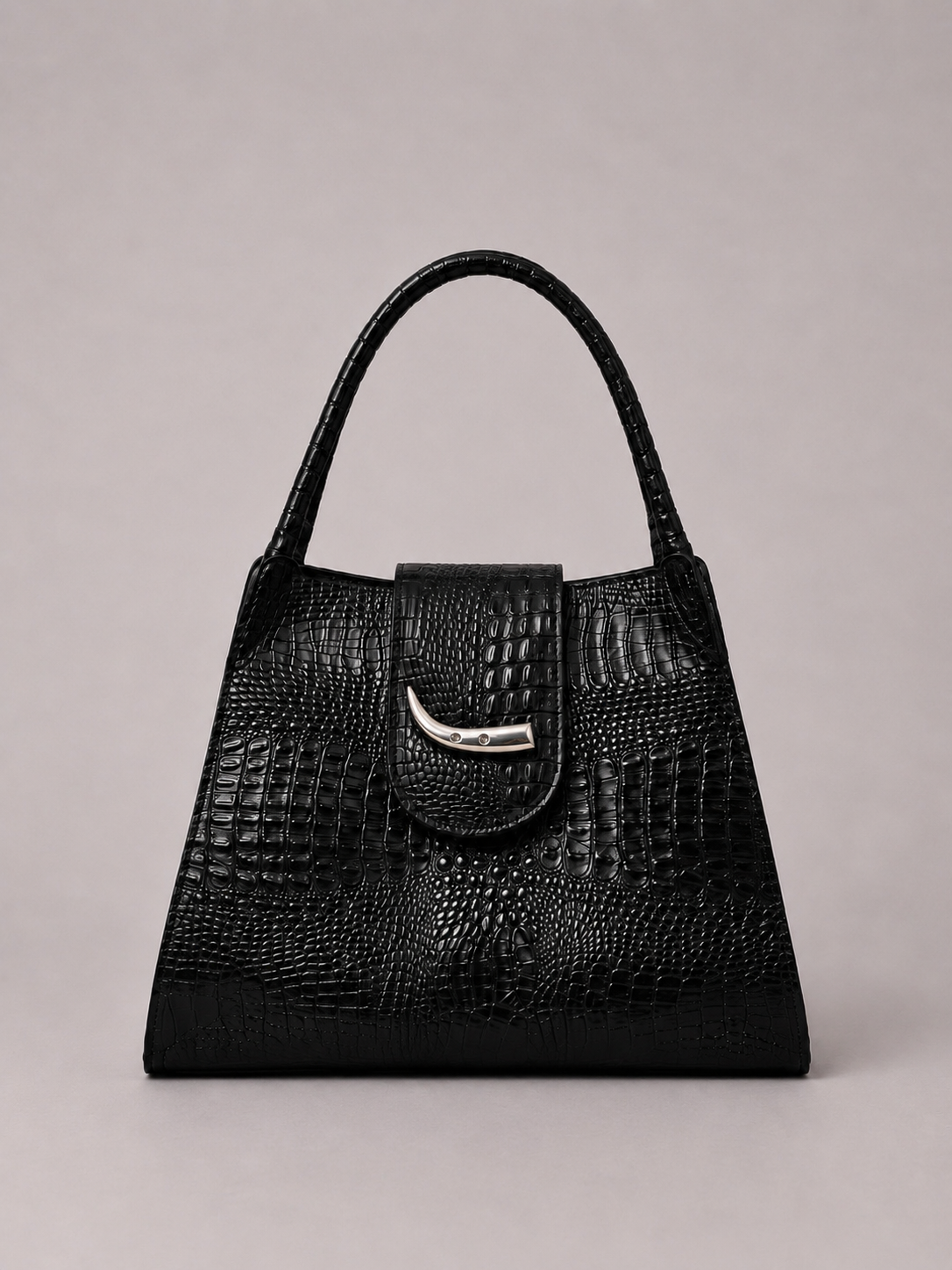 Cartera de Cuero Genuino Teresita CR Negro