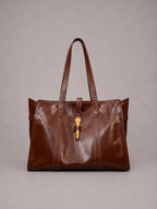 Cartera de Cuero Genuino Elisa Chocolate