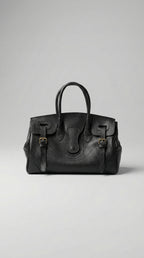 Cartera Cuero Genuino Paz Negra