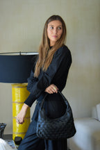 Cartera de Cuero Genuino Macarena Mini Negro