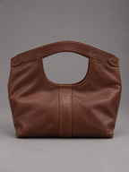 Cartera Cuero Genuino Gracia chocolate Mediana