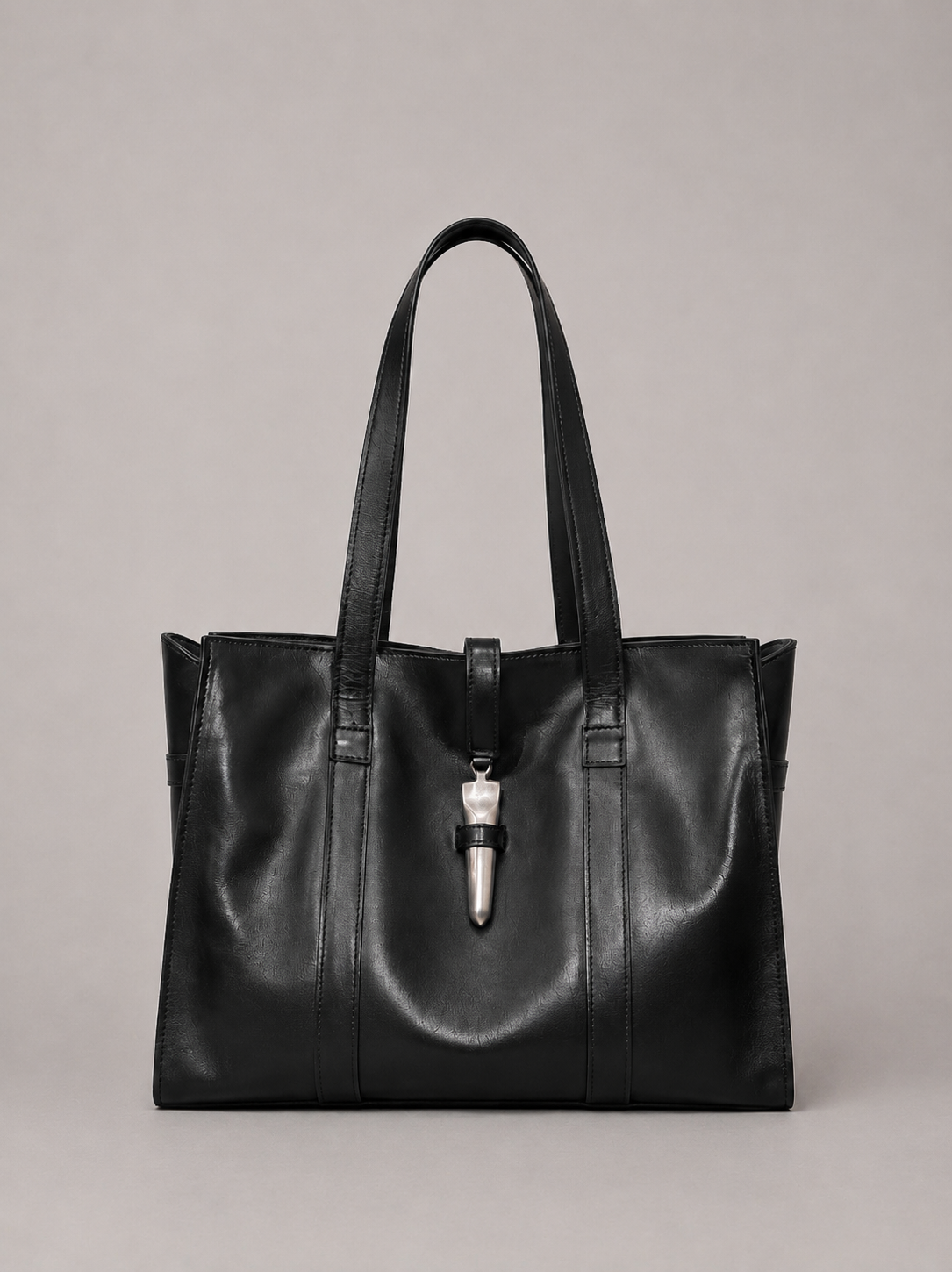 Cartera de Cuero Genuino Elisa Negro