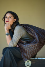 Cartera Cuero Genuino Macarena Maxi Chocolate
