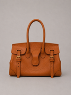 Cartera Cuero Genuino Paz Camel