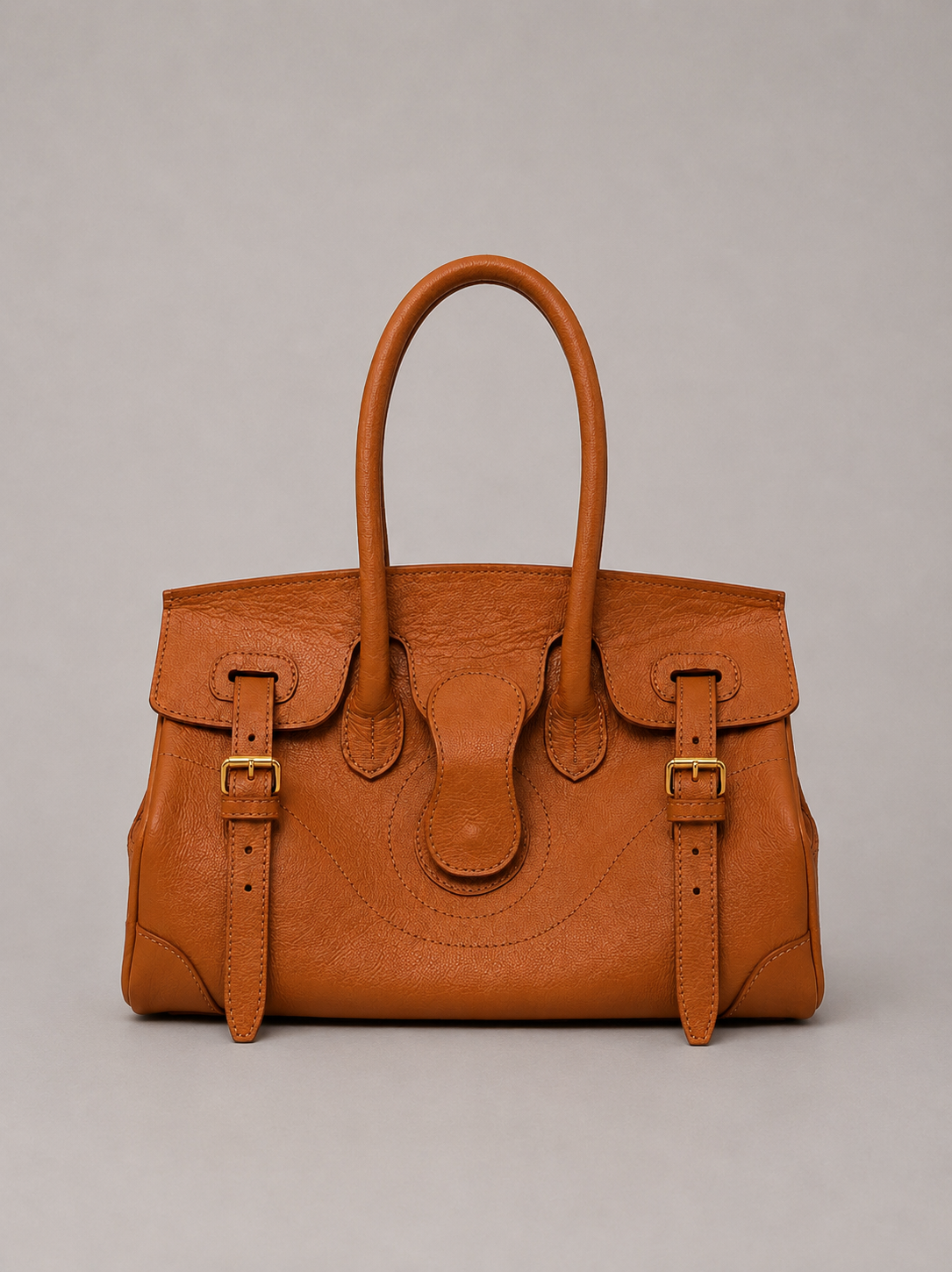 Cartera Cuero Genuino Paz Camel