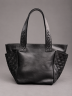 Cartera Cuero Genuino Florencia Mediana Negro