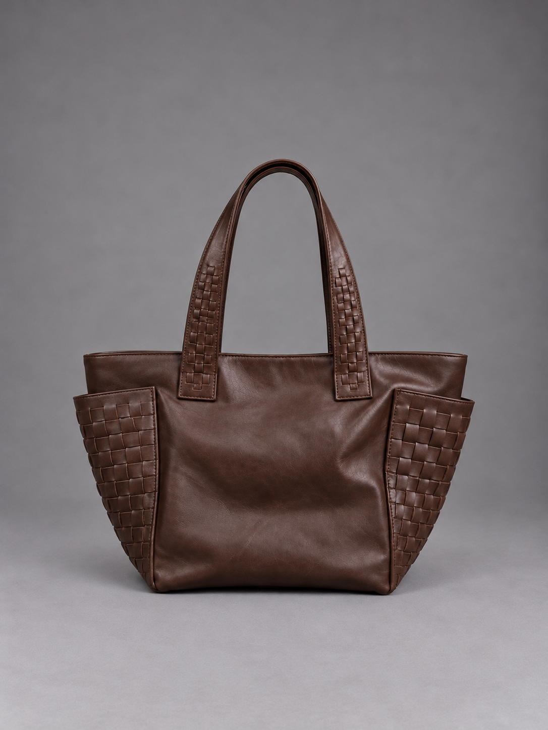 Cartera Cuero Genuino Florencia Chocolate Mediana