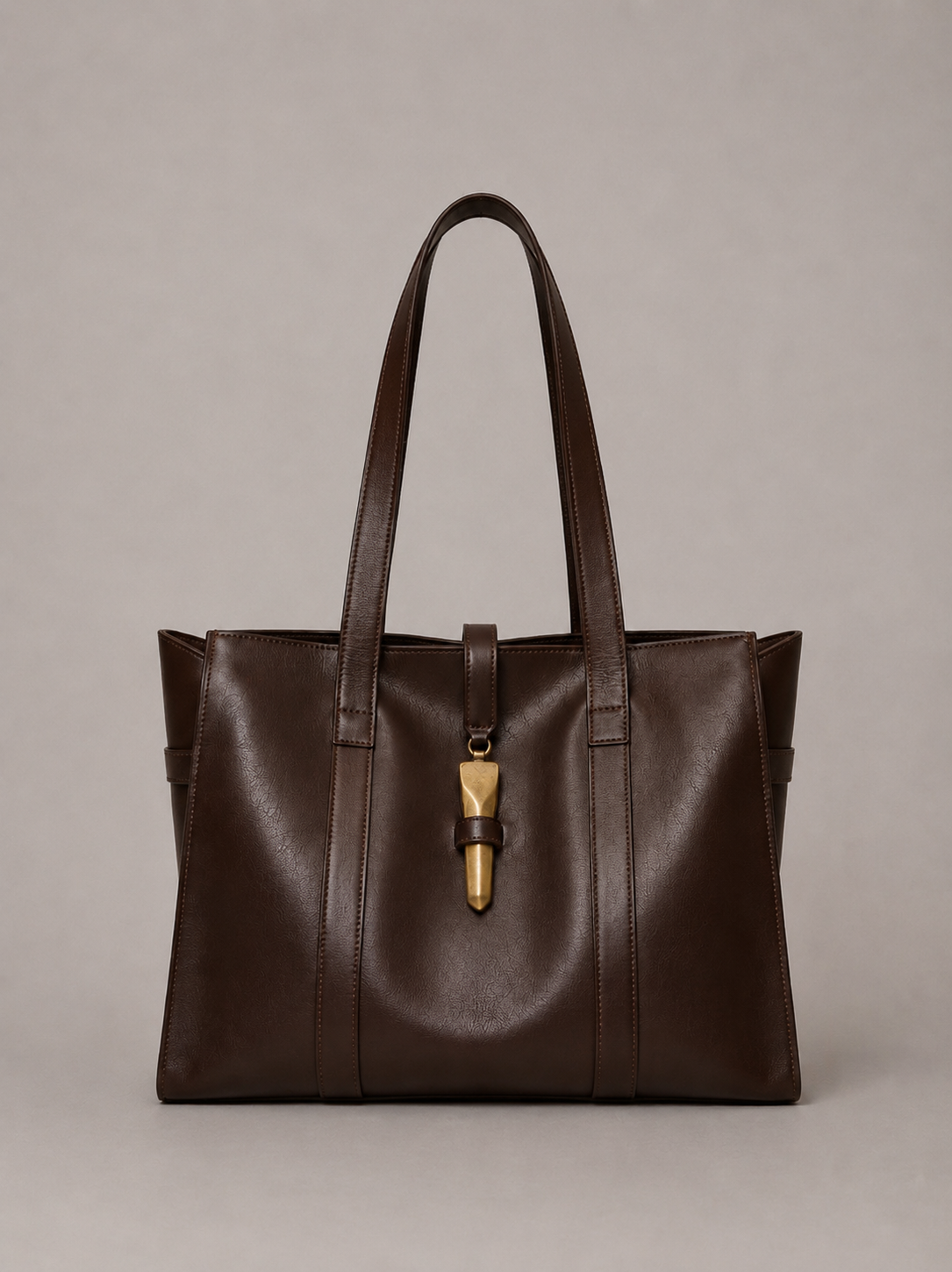 Cartera de Cuero Genuino Elisa Chocolate