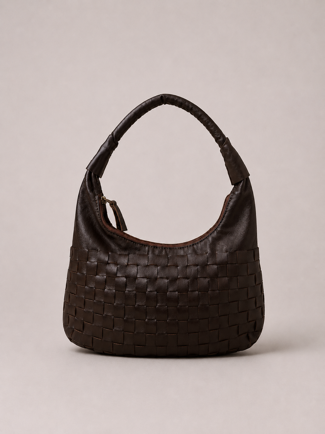 Cartera de Cuero Genuino Macarena Mini Chocolate