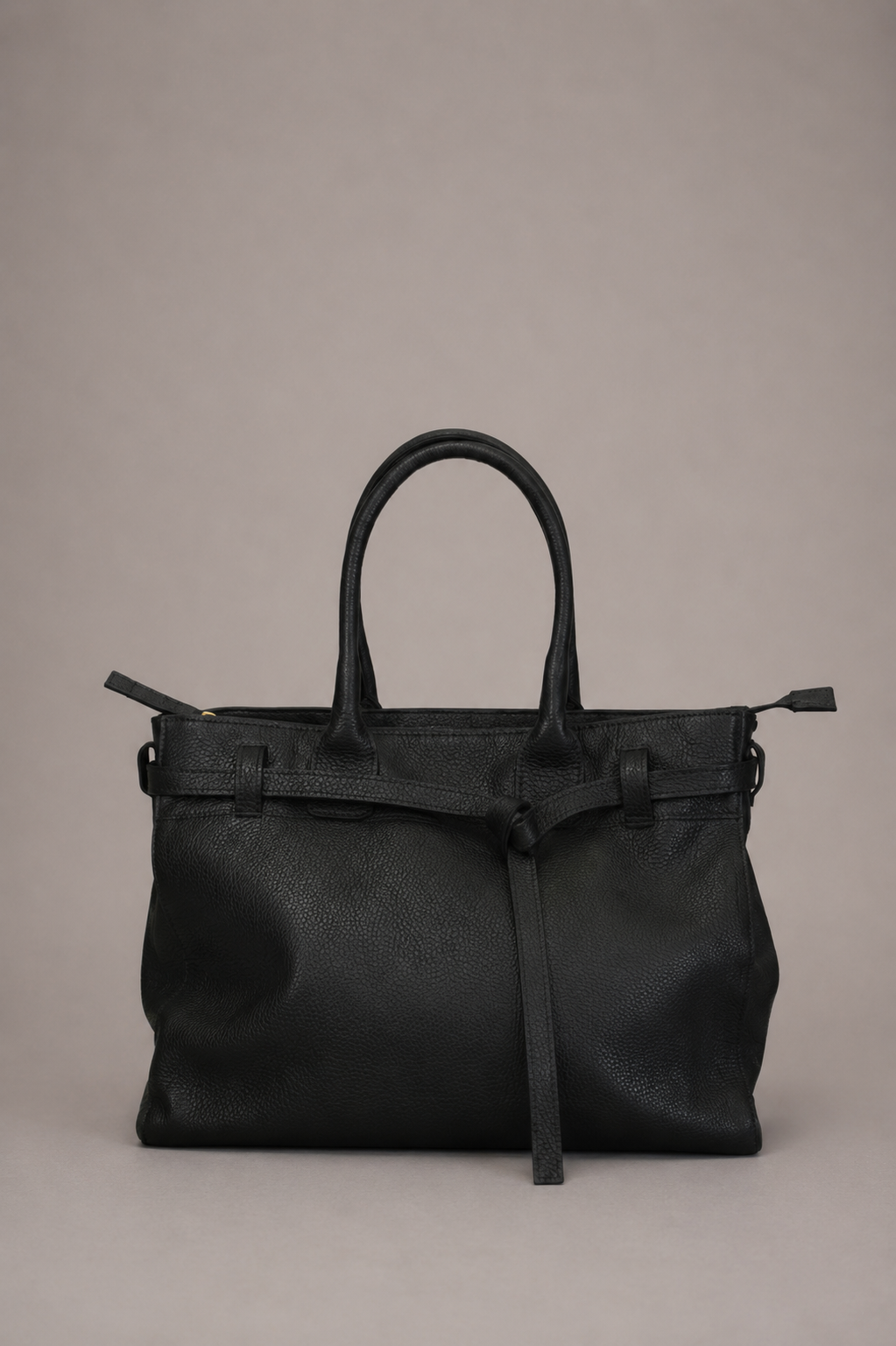 Cartera Cuero Genuino Lia Negro