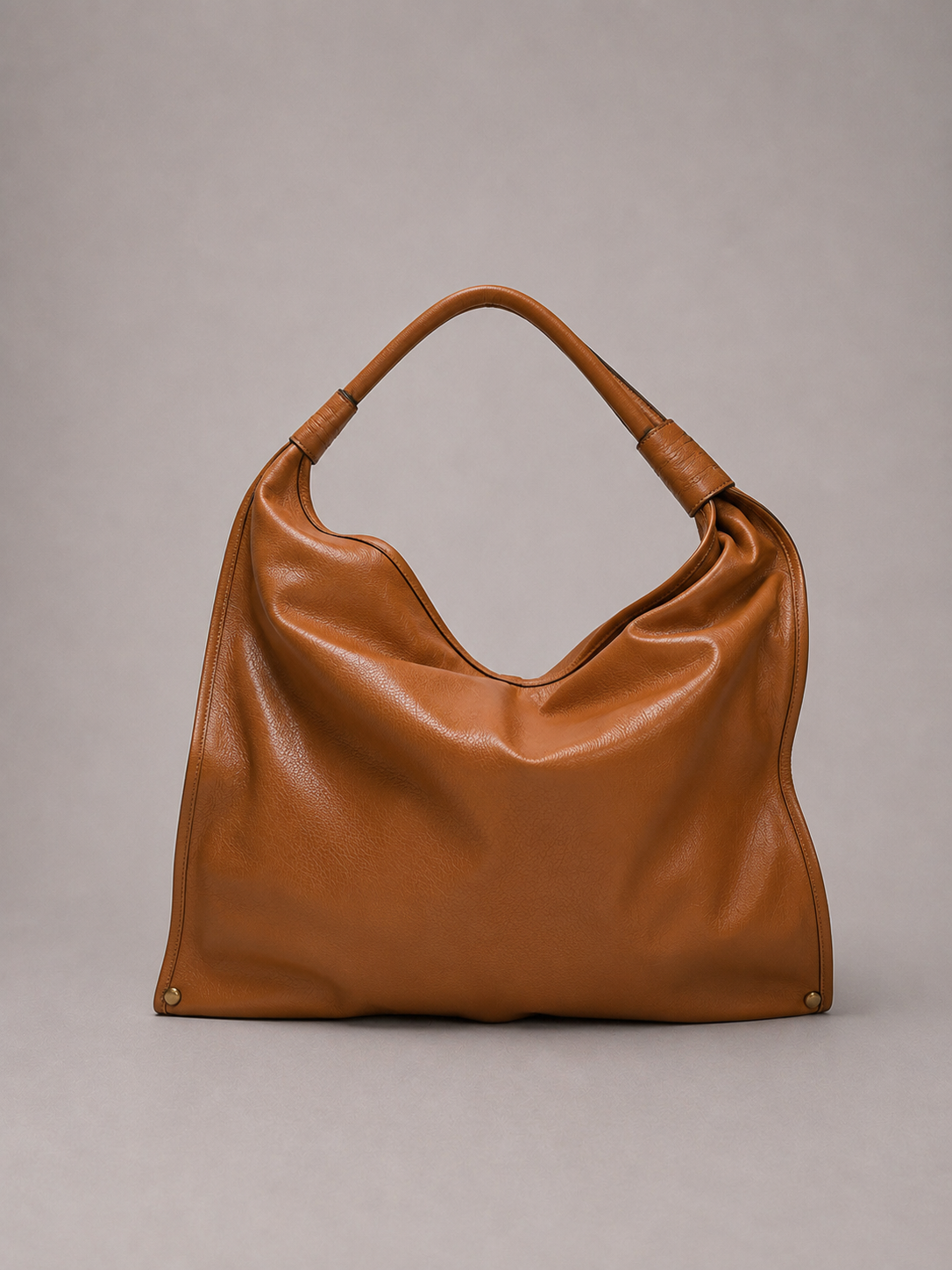 Cartera Cuero Genuino Clara Midi Camel