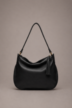 Cartera Cuero Genuino Carola Negro