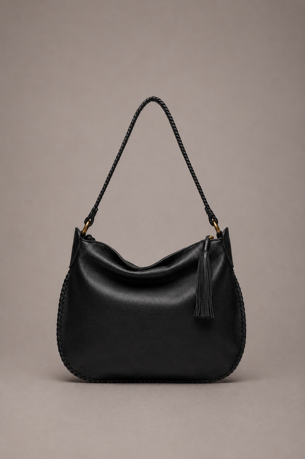 Cartera Cuero Genuino Carola Negro