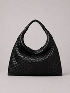 Cartera de Cuero Genuino Macarena Midi Negro
