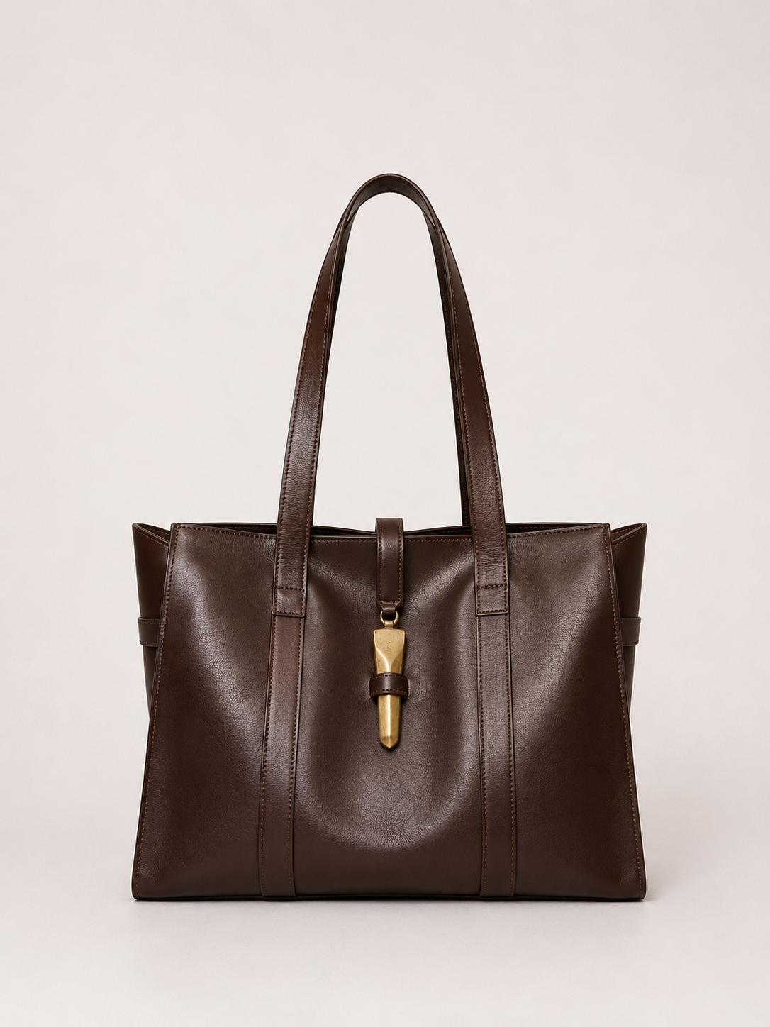 Cartera de Cuero Genuino Elisa Chocolate