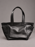 Cartera Cuero Genuino Florencia Grande Negro