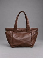 Cartera Cuero Genuino Florencia Chocolate Grande