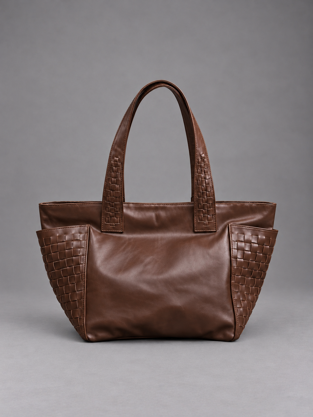 Cartera Cuero Genuino Florencia Chocolate Grande