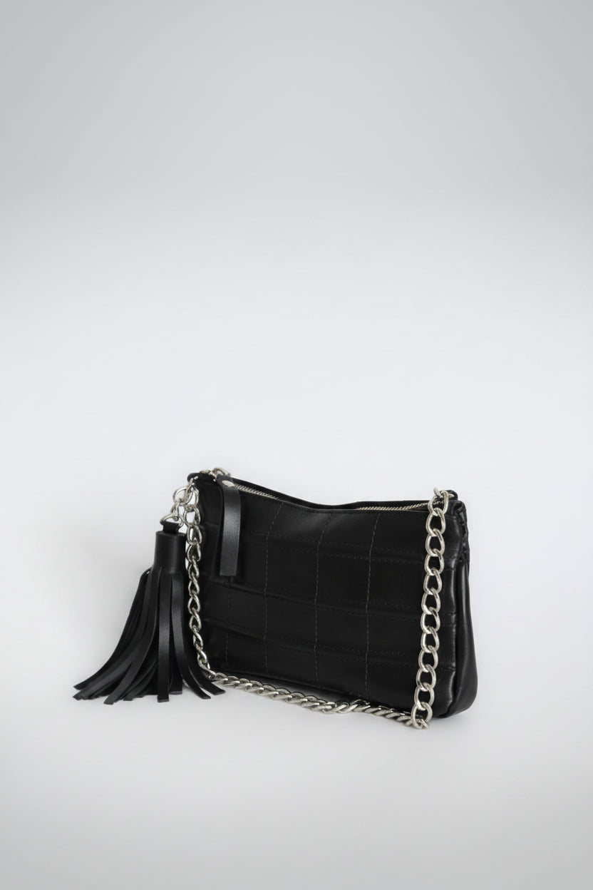 Cartera Cuero Genuino Victoria Negro