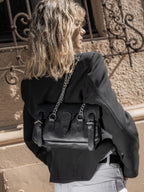 Cartera de Cuero Genuino Aurora Negro