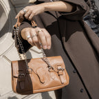 Cartera de Cuero Genuino Aurora Camel