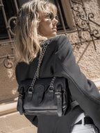 Cartera de Cuero Genuino Aurora Negro