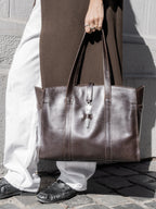 Cartera de Cuero Genuino Elisa Chocolate