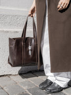 Cartera de Cuero Genuino Elisa Chocolate