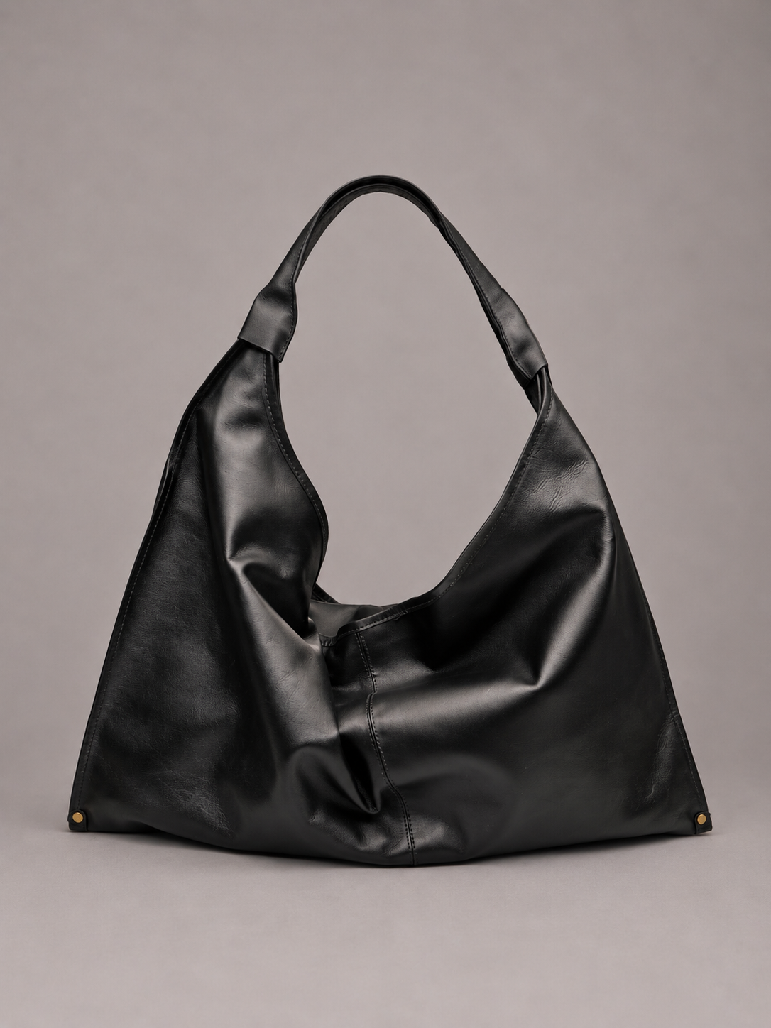 Cartera Cuero Genuino Clara Maxi Negra