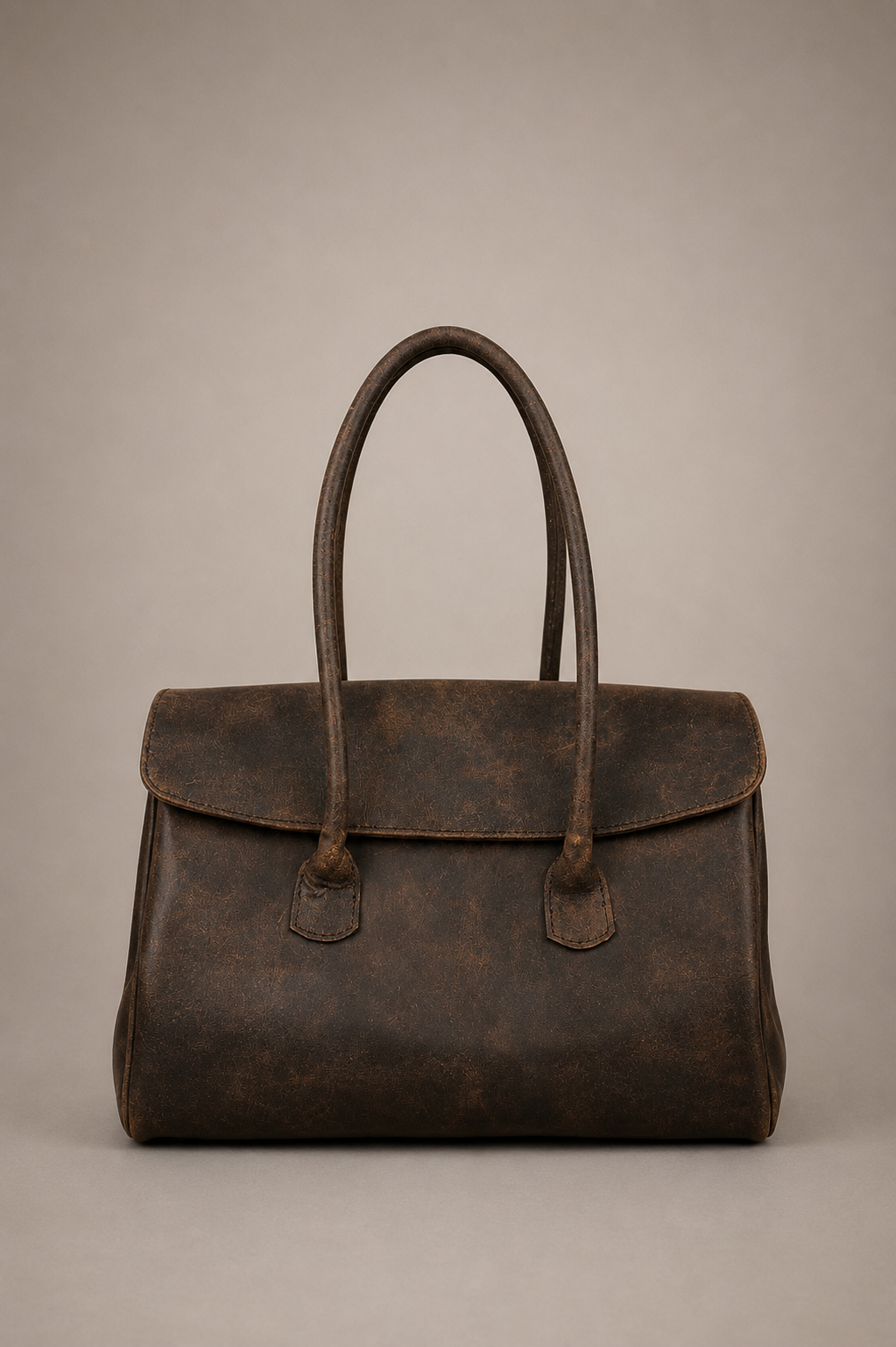 Cartera Cuero Genuino Laura Taupe