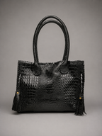 Cartera Cuero Genuino Rocio CR Negro