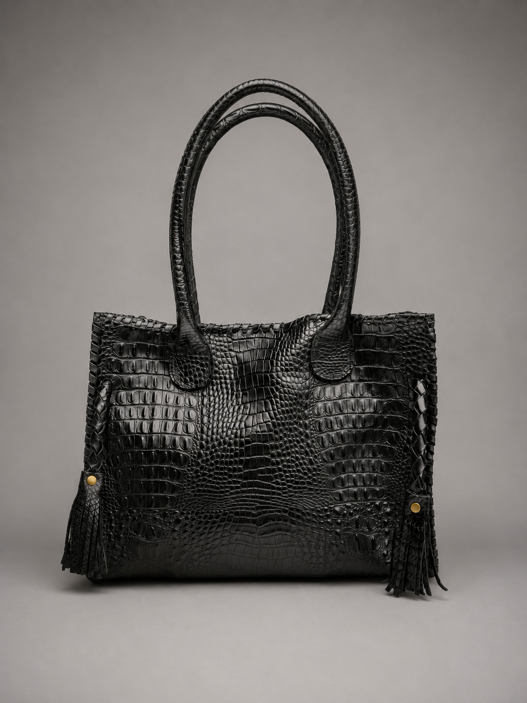 Cartera Cuero Genuino Rocio CR Negro
