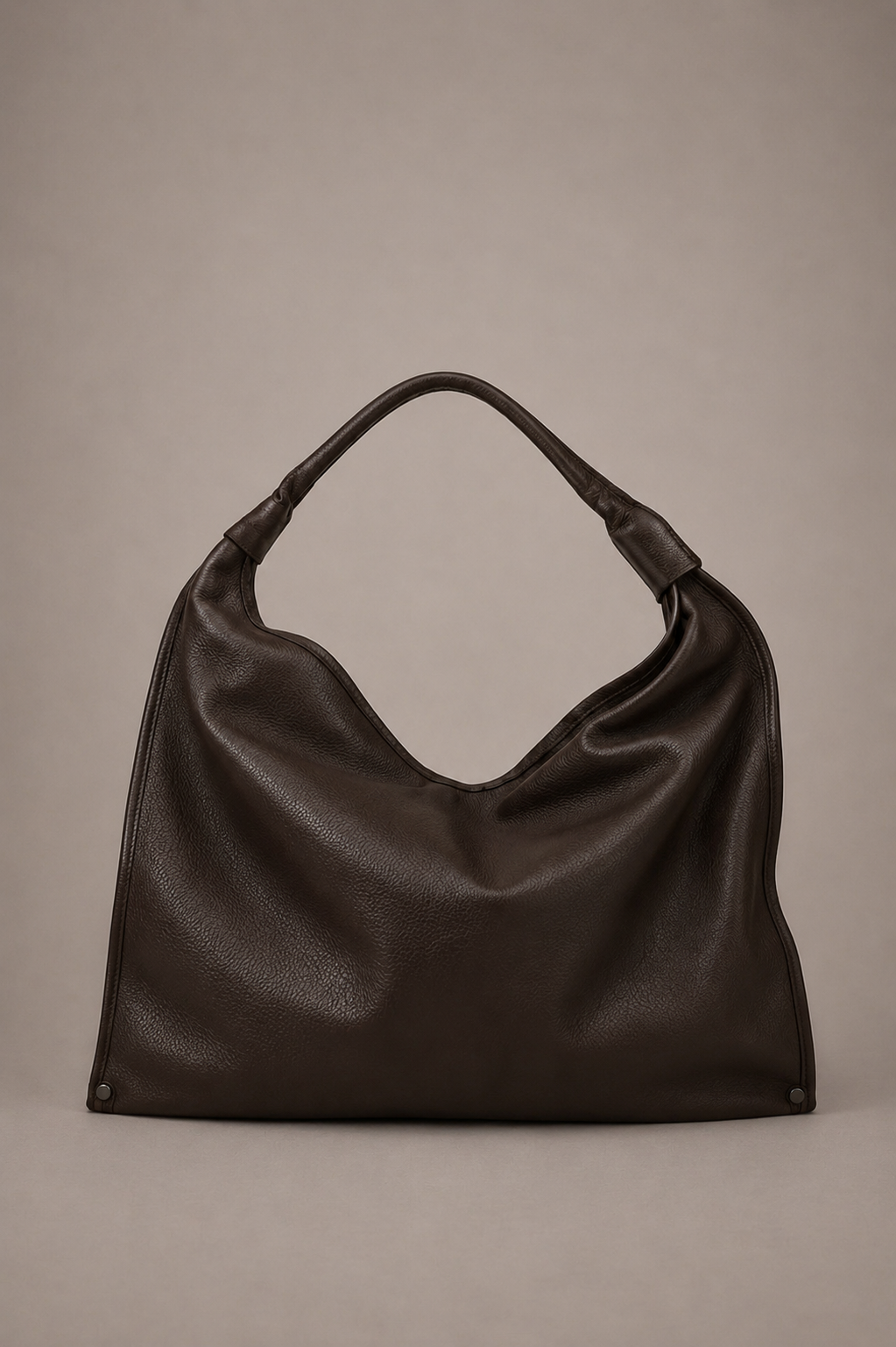 Cartera Cuero Genuino Clara Midi Chocolate