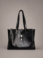 Cartera de Cuero Genuino Elisa Negro